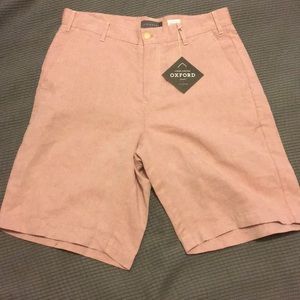 J. Hilburn Oxford Linen shorts in Red (brand new)